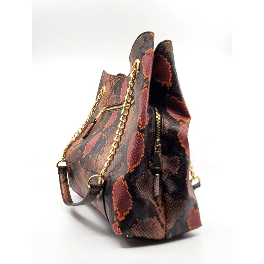 Pre-owned Inc Red Snake Skin Trippii Chain Tote $99.50 - Picture 2 of 4